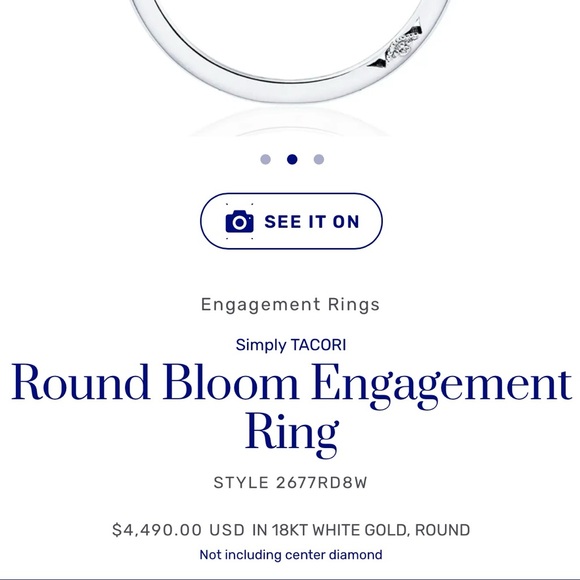 Tacori Bloom Engagement Ring Setting - Picture 6 of 6